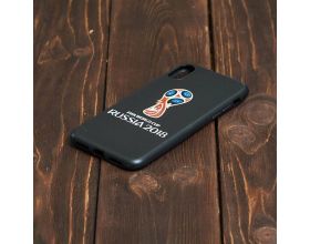 Чехол для iPhone Х матовый с рисунком, вариант 1 (черный)