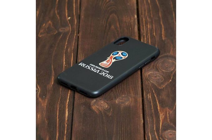 Чехол для iPhone Х матовый с рисунком, вариант 1 (черный)