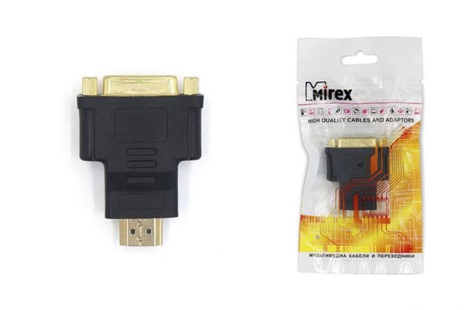 Конвертер переходник Mirex HDMI (M) - DVI (F) (13700-AHDMDVF3) (1/416-1)