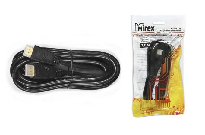 Кабель HDMI-HDMI 3м Mirex (версия 1.4) (13700-HDMI0030)