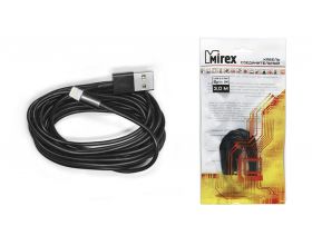 Кабель USB - Lightning Mirex (13700-AM8PM30B) (черный) 3м