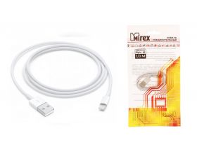 Кабель USB - Lightning Mirex (13700-AM8PM10W) (белый) 1м