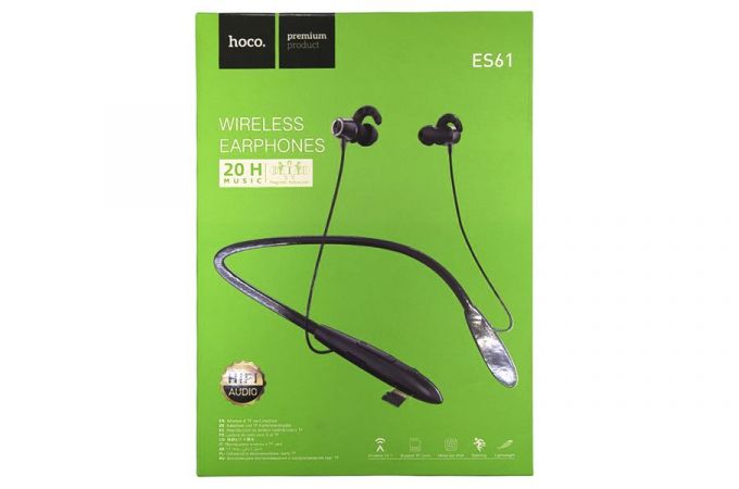 Наушники вакуумные беспроводные HOCO ES61 Manner sports BT headset Bluetooth (черный)