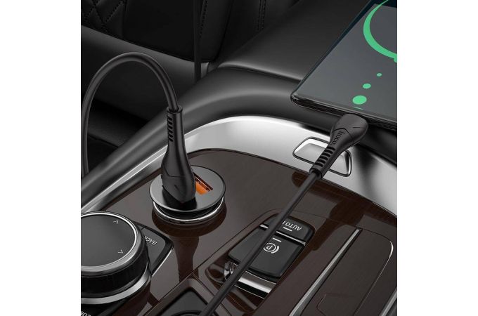Автомобильное зарядное устройство АЗУ 2USB HOCO NZ1 Developer 36W double port QC3.0 (черный)