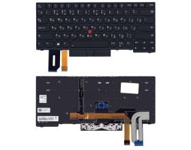 Клавиатура для ноутбука Lenovo Thinkpad T14 P14s черная с подсветкой