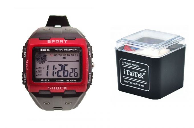 Часы наручные iTaiTek IT-8781 (Черный/Красный)