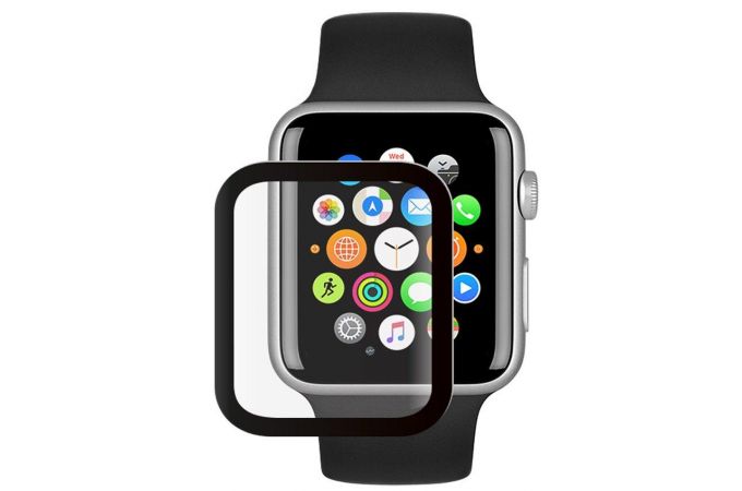 Защитное стекло DEPPA (62616) Apple Watch 4/5/6/SE 40 мм черная рамка