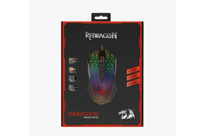 Мышь игровая Redragon Inquisitor 100-10000 dpi/7+кол. кнопка/RGB-подсв /лазер/пров.