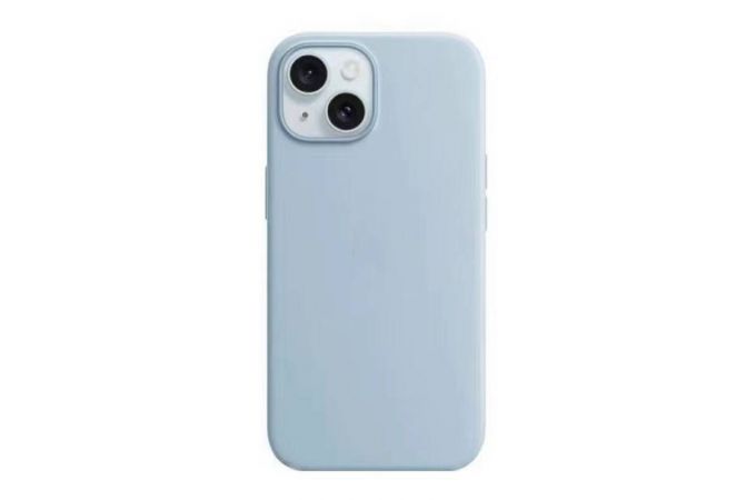 Чехол для iPhone 15 Pro (6,1) Silicone Case Soft Touch MagSafe Light Blue (светло-синий)