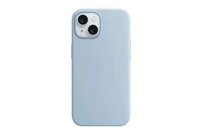 Чехол для iPhone 15 Pro Max (6,7) Soft Touch MagSafe Light Blue (светло-синий)