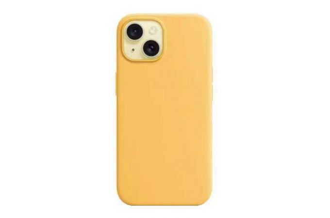 Чехол для iPhone 15 Pro Max (6,7) Soft Touch MagSafe Sanshine (желтый)