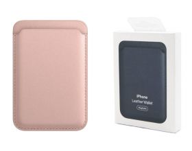 Кармашек визитница на телефона магнитный для MagSafe App wallet с анимацией в цвет (or.) (розовый песок) sand pink