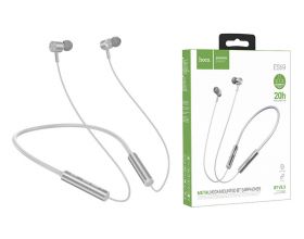 Наушники вакуумные беспроводные HOCO ES69 Platinum sports BT earphones headset Bluetooth (серый)