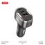 Автомобильное зарядное устройство XO CC61 Smart Car Charger (Apple Output) 100W /USB-A(30W)+Type-C(45W)+Lightning(25W) Silver