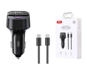 FM-Модулятор XO BCC17 плюс зарядка Smart Bluetooth MP3 A+C Dual Port PD30W Car Charger with type-c  Suite (NB-Q273) Black