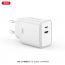 Сетевое зарядное устройство USB-C + USB-L (Lightning) +  кабель Lightning - Type-C XO L145 20W Bi-directional Reverse Charger Fast Charger White