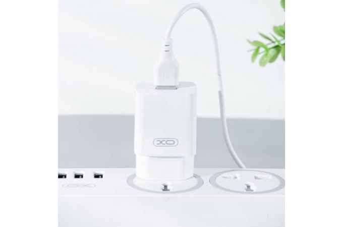 Сетевое зарядное устройство USB + кабель Lightning XO L99 EU 2.4A USB charger with Lighting cable White