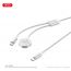 Беспроводное зарядное устройство XO CX030 Type-c to Type-c+ Metal Apple Watch Watch Charger Braided Cable White