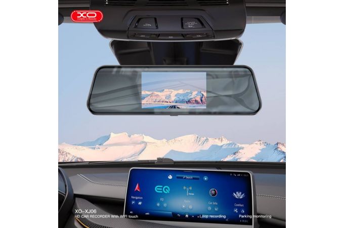 Автовидеорегистратор зеркало XO XJ06 Intelligent Rearview Mirror 5-inch Car Recorder with WiFi With Touch (No Card) Black