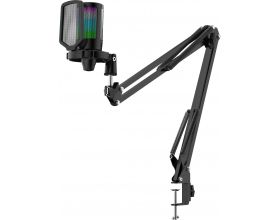 Игровой стрим микрофон Defender Impulse GMC 650 USB RGB подсветка / стойка /кабель 1,7м.