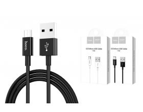 Кабель USB - MicroUSB HOCO X23 2,4A (черный) 1м