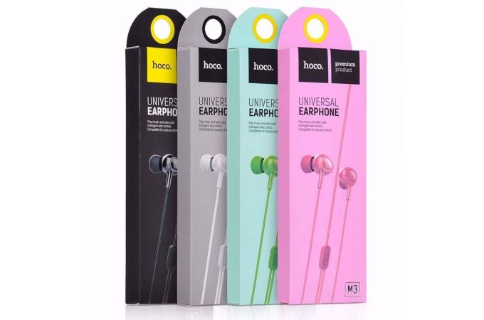 Наушники вакуумные проводные HOCO M3 (черный)