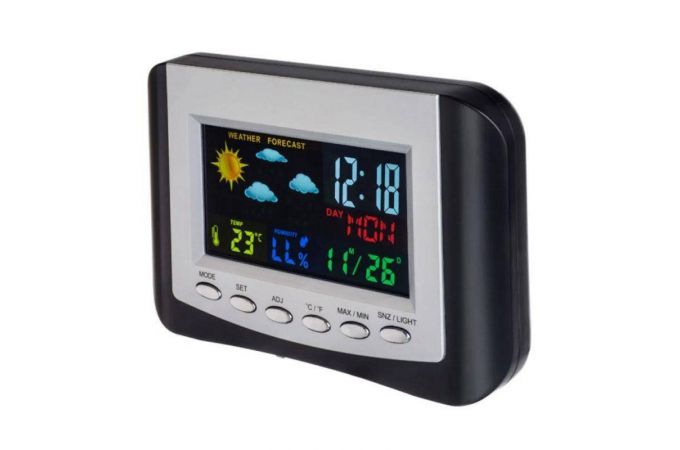 Часы-метеостанция Perfeo "Сolor" цветной экран, время, температура, влажность, дата (PF-S3332CS)