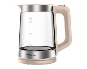 Чайник NATIONAL NK-KE17321 бежевый 2200Вт, 1,7л, стекло