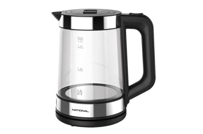 Чайник NATIONAL NK-KE17322 черный 2200Вт, 1,7л, стекло
