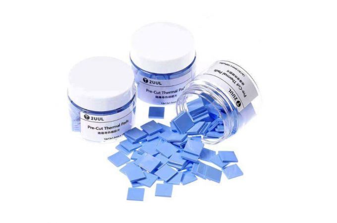 Термопрокладка 2UUL (теплоизоляция микросхем) 12x12x1.5 мм (комплект 100 шт.)