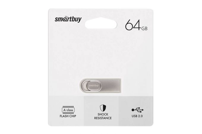 Флешка USB 2.0 SmartBuy M3 Metal 64GB (SB64GBM3)