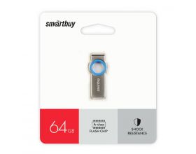 Флешка USB 2.0 Smartbuy MC2 Metal Blue 64GB (SB064GBMC2)