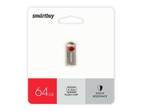 Флешка USB 2.0 Smartbuy MC8 Metal Red 64GB (SB064GBMC8)