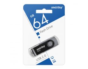 Флешка USB 2.0 SmartBuy Twist Black 64GB (SB064GB2TWK)