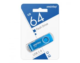 Флешка USB 2.0 SmartBuy Twist Blue 64GB (SB064GB2TWB)