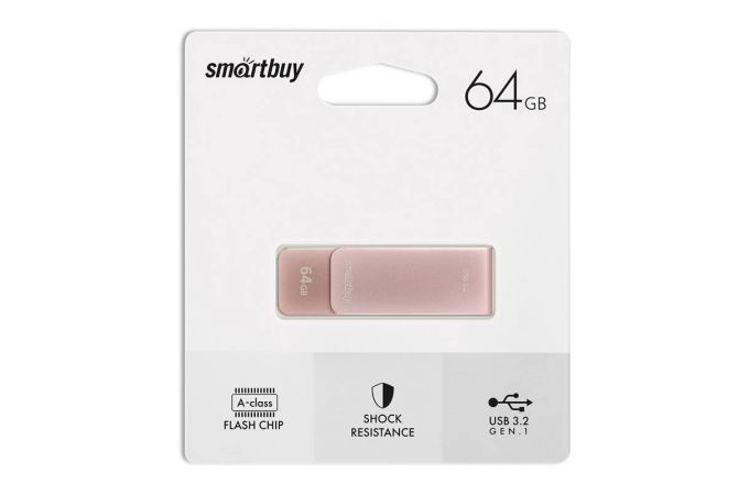 Флешка USB 3.0 /3.2 Gen.1 Smartbuy M1 Metal Apricot 64GB (SB064GM1A)