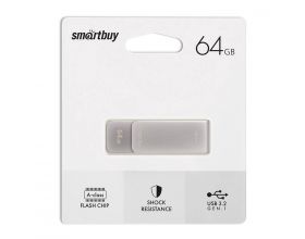 USB 3.0/3.2 Gen.1 накопитель Smartbuy 064GB M1 Metal Grey (SB064GM1G)