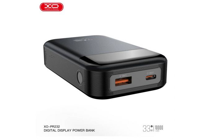 Универсальный дополнительный аккумулятор Power Bank XO PR232 PPS33W/PD30W Mini Fast Charging 10000mAh Gray