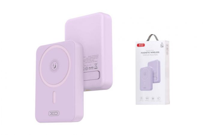 Универсальный дополнительный аккумулятор Power Bank XO PR231 Magnetic 15W wireless charging + PD20W fast charging mobile power with 10000mAh Purple