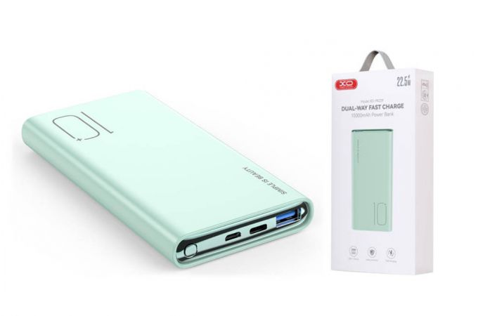 Универсальный дополнительный аккумулятор Power Bank XO PR229 QC 22.5W full protocol + PD20W fast charging mobile power 10000 mAh Blue