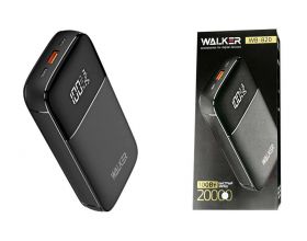 Универсальный дополнительный аккумулятор Power Bank Walker WB-820, Li-Pol, 100W, поддержка QC+PD, (20000 mAh) черный