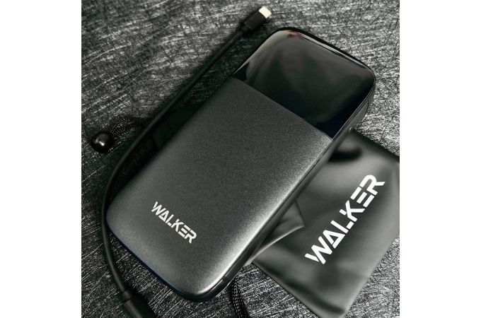 Универсальный дополнительный аккумулятор Power Bank Walker WB-820, Li-Pol, 100W, поддержка QC+PD, (20000 mAh) черный