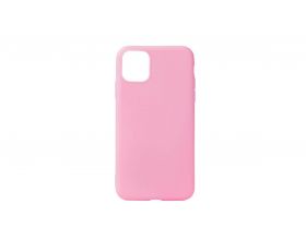 Чехол силиконовый iPhone 11 (6.1) плотный матовый (серия Colors) (розовый)