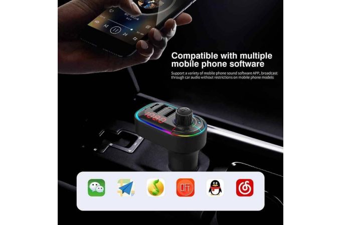 FM-Модулятор TDS TS-CAF12 RGB (Bluetooth)