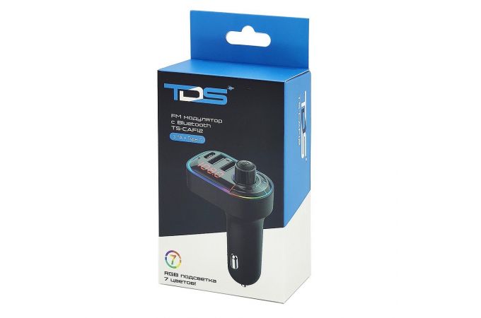 FM-Модулятор TDS TS-CAF12 RGB (Bluetooth)