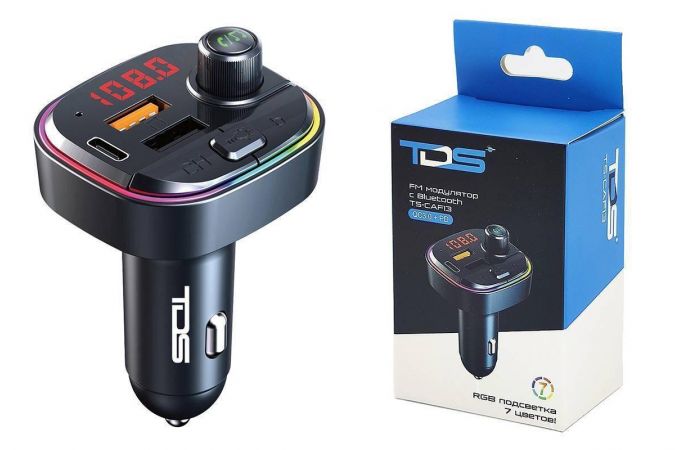 FM-Модулятор TDS TS-CAF13 RGB (Bluetooth)
