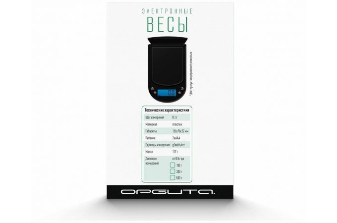 Весы портативные электрические Орбита OT-HOW04 100гр точность 0,01гр