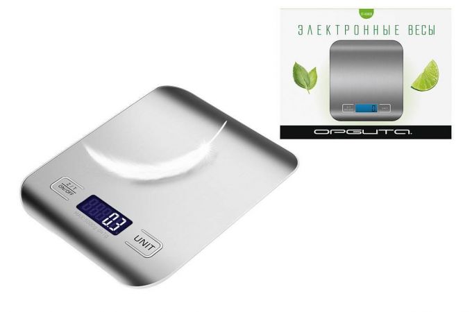 Весы кухонные настольные Орбита OT-HOW08 5кг точность 0.1гр