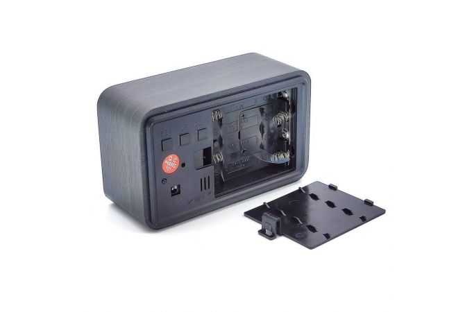 Часы настольные VST 863-1 (Красные цифры, черный корпус) (без блока)