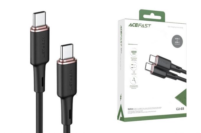 Кабель USB Type-C - USB Type-C ACEFAST C2-03 (черный) 1м